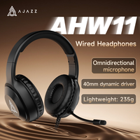 Casque de jeu filaire Ajazz AHW11 avec éclairage RGB, Plug-and-Play, haute performance pour les joueurs