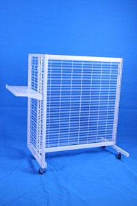Yiree supermercado caliente metálico personalizado móvil góndola SPINNER panel de rejilla estante de exhibición de alambre de metal con ruedas - Product Image 4
