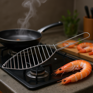 Cesta para freír pescado Till-ZnDFix, para cocinar mariscos, de acero inoxidable de 12 pulgadas - Product Image 3