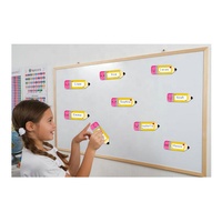 Étiquettes magnétiques pour la rentrée scolaire, 60 pièces, étiquettes, plaques magnétiques, autocollants effaçables à sec pour casiers, fournitures de classe (style crayon)
