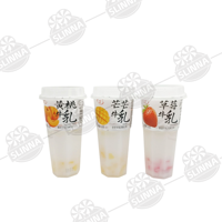Groothandel kant-en-klare drank instant poeder fruitmelk smaak drank sap beker verpakking halal perzik mango aardbei kers