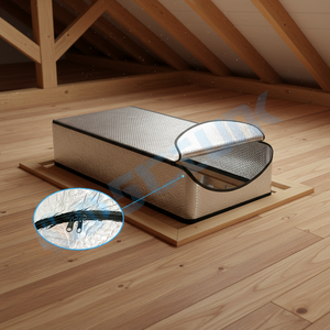 Isolation de haute qualité pour escalier de grenier, bouclier thermique 3D, tente d'accès pour porte de grenier, couverture thermique - Product Image 2