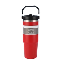 Mug de voyage isotherme en acier inoxydable 304 de 30 oz, vierge pour sublimation, finition mate, avec poignée, pour café et eau