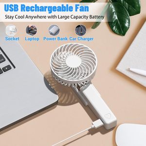 Portable <b>Mini</b> Handheld <b>Fan</b> 4000mAh <b>USB</b> Rechargeable Cooling Brushless Motor Touch Control 3-Speed Outdoor Use 2-4 Hours Plastic - Product Image 3