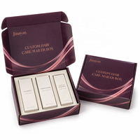 Boîte d'expédition personnalisée brillante pour soins capillaires, en carton rigide avec insert, pour kits d'abonnement DTC