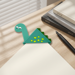 Marque-page d'angle en PVC antidérapant Dino, design original Nicher, cadeau de papeterie créative pour garçons, sur mesure, OEM, ODM - Product Image 1