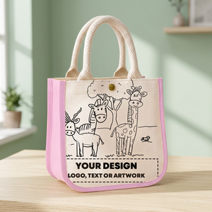 High on Demand Cute Cartoon Kids Cotton <b>Tote</b> <b>Bag</b> with Rope Handle <b>for</b> <b>School</b> Picnic Travel & Daily Use at Reasonable Price - Product Image 3