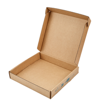 Caja de cartón corrugado portátil de tamaño de logotipo personalizado con estampado y laminación mate para embalaje de entrega urgente