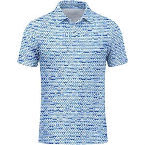 Men's Golf Clothing Animal Print Breathable Lightweight Seamless <b>Half</b> <b>Sleeve</b> Polo <b>Shirt</b> with Quick Dry Feature Spandex/Polyester - Product Image 1