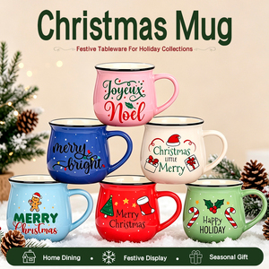 Taza de Cerámica Navideña con Logotipo Personalizado al por Mayor, Estilo Esmaltado, Taza de Café Festiva para Colecciones <span class=keywords><strong>Navideñas</strong></span>, Regalo Promocional, Compra al por Mayor - Product Image 1