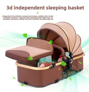 Cochecito de Bebé Ligero 2 en 1 Plegable con Asiento para Automóvil, Bidireccional, Vista Panorámica, Buena Suspensión, Posición de Sentado a Acostado para Recién Nacidos y Niños Pequeños - Product Image 4