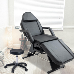 <span class=keywords><strong>Table</strong></span> de <span class=keywords><strong>massage</strong></span> portable moderne en acier inoxydable, pliable, inclinable et réglable pour le soin du visage - Product Image 2