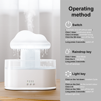 2026 tendance produit nuage pluie humidificateur champignon pluie humidificateur 500ml 7 couleurs lampe à LED diffuseur d'arôme à ultrasons