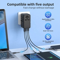 Chargeur rapide personnalisé d'usine Worldplug Port USB universel de type C adaptateur de voyage chargeur d'alimentation pour téléphone portable Macbook