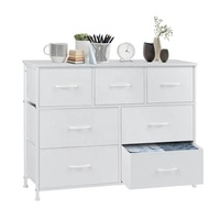 Commode en tissu organisateur de stockage de vêtements commode de chambre à coucher de salon en bois, commode pour vêtements
