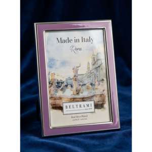 Beltrami Photo <b>Frame</b> <b>4x6</b> Real Silver Plated Pink Gold Metal <b>Frame</b> Made in Italy - Product Image 3