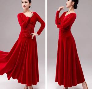 FLHY0365 robes moulantes 2023 arrivée Costumes <span class=keywords><strong>Flamenco</strong></span> chœur <span class=keywords><strong>espagnol</strong></span> valse salle de bal robes de danse latine rouge pour les femmes - Product Image 4