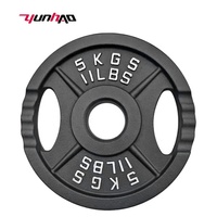 Plaque de contrepoids à quatre barres en fonte standard de 50 mm (1,25-25 kg) avec deux poignées pour entraînement de force en salle de sport