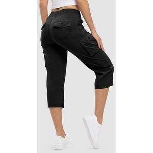 Rdruko <b>Women's</b> <b>Capri</b> <b>Pants</b> 6 Pockets Lightweight Quick Dry Elastic Waist Summer Outdoor Hiking Casual <b>Pants</b> - Product Image 2