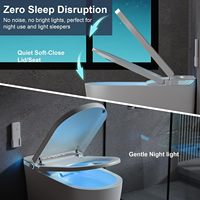 En gros WC intelligent monobloc carré en céramique avec chasse automatique, siège chauffant et télécommande pour la maison, l'hôtel et la salle de bain