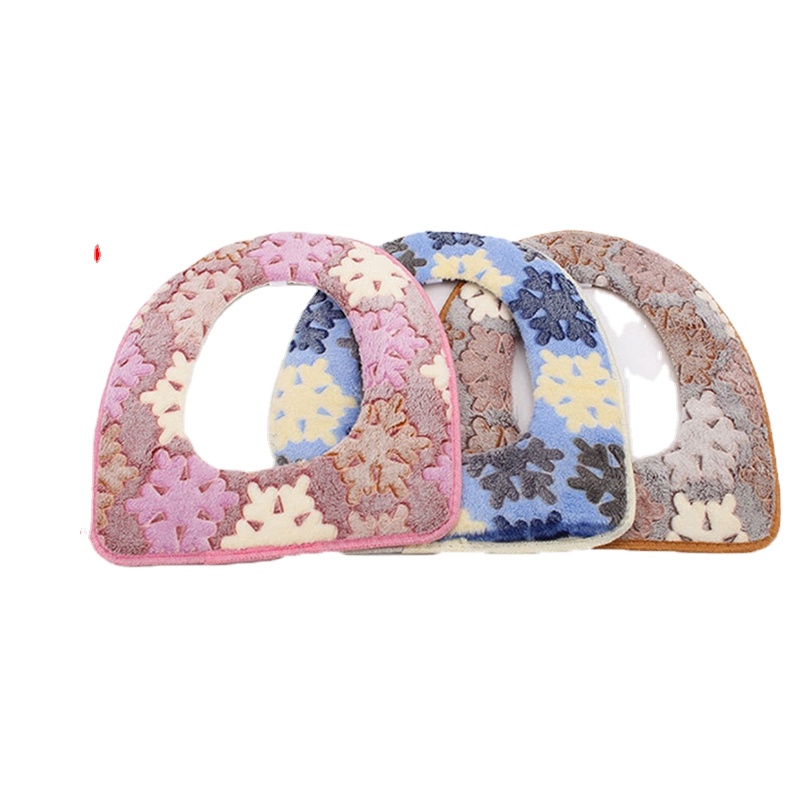 Липкий Коврик для унитаза, мягкий теплый коврик для унитаза с подогревом, коврик для унитаза, моющийся чехол для сиденья унитаза