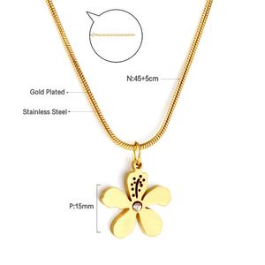 Collar de Acero Inoxidable con Nombre Personalizado para Niñas, Chapado en Oro PVD de 18k, 1 Gramo de Oro, Diseño de Flor, Joyería Australiana - Product Image 3