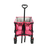 Chariot de camping pliable personnalisable avec table de présentation, auvent pare-soleil, chariot utilitaire à quatre roues pour l'extérieur