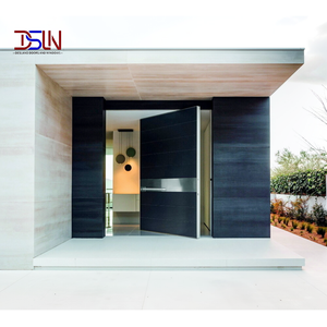Porte d'entrée moderne en aluminium hors axe, prix usine, porte d'entrée extra large pour projet de construction de villa de luxe, approvisionnement en gros - Product Image 1