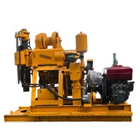 Foreuse de puits d'eau portable diesel 22 CV de 200 m, machine de forage verticale à broche pour l'exploration minière