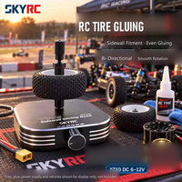 SKYRC Station de collage des flancs de pneus SK-600162 à vitesse réglable et double rotation, outil de préparation de pneus de voiture RC pour voitures de tourisme et de drift 1/10
