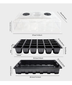 Bac à semis <span class=keywords><strong>rectangulaire</strong></span> pour la maison, 24 trous, surélevé, avec couvercle, en <span class=keywords><strong>plastique</strong></span>, serre de jardin, <span class=keywords><strong>pot</strong></span> spécial, gobelet nutritif - Product Image 5