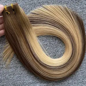 Mettre en évidence le ruban invisible en gros dans les extensions de cheveux naturels Remy European Human Hair Seamless Injection Double Drawn