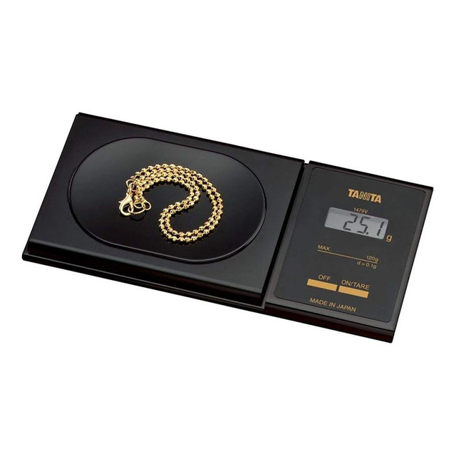 TANITA 1479V Digital Gold Scale 120g / 0.1g Single Unit High Precise Jewelers Mini Pocket Scale for Jewelry Weighing