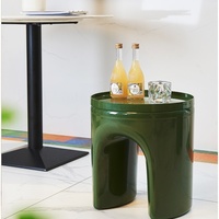 Table basse en plastique de style nordique avec pieds d'éléphant, design moderne, salon, table basse simple, petite table de chevet