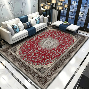 Alfombra Persa Vintage Color Borgoña, Alfombra Oriental Clásica con Diseño Floral para Sala de Estar o Dormitorio, Lavable y Antideslizante - Product Image 5