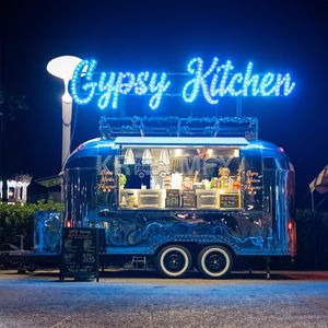 2025 DOT CE Certificate OEM Trailer Street Bbq Food Truck With Full <b>Kitchen</b> Equipments - Product Image 5