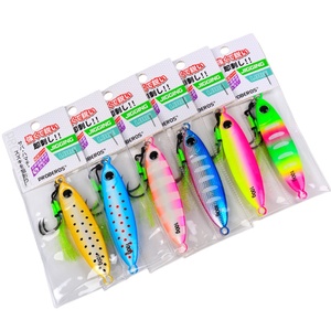 เหยื่อตก<span class=keywords><strong>ปลา</strong></span>ทะเลน้ำลึก Night Glow Metal 30 กรัม 100 กรัม 6 สี สำหรับตก<span class=keywords><strong>ปลา</strong></span>ขนาดใหญ่ พร้อมหัวจิ๊ก ตะขอคู่ เหยื่อจิ๊กแข็ง - Product Image 6