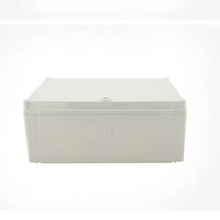 Boîte de jonction étanche avec serrure, indice de protection IP66, utilisation en extérieur, 500x400x195mm, plastique ABS ignifuge, couvercle transparent scellé