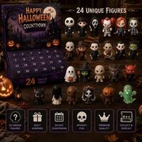 Calendrier de l'Avent d'Halloween : Boîte Cadeau Surprise – Compte à Rebours 24 Jours – Collection de Jouets – Idéal pour les Fêtes