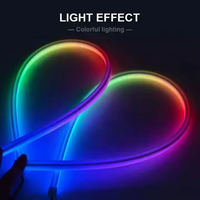 Feux de jour colorés 12V RGB 30CM 45CM 60CM 75CM avec télécommande et contrôle par application, feux de signalisation flexibles décoratifs pour voiture