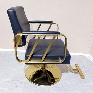 Poltrona Moderna <span class=keywords><strong>per</strong></span> Salone Nera e Oro, Sedie da <span class=keywords><strong>Parrucchiere</strong></span> <span class=keywords><strong>per</strong></span> Stazione di Lavoro Femminile - Product Image 4
