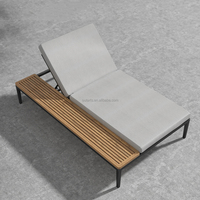 Chaises longues de jardin en aluminium, chaise longue de piscine, lit de jour extérieur, chaise de plage pliable, chaise longue de piscine