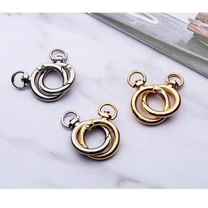 מקרה איכות תיק אביזרי עגול סגסוגת מסתובב טבעת מתכת וו תיק סיטונאי כלב אבזם משלוח דגימות שקיות אבזם - Product Image 4