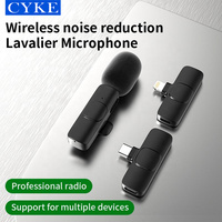 Sistema de Micrófono Inalámbrico para Karaoke de Alta Calidad CYKE Micrófono Inalámbrico de Solapa Lavalier Profesional K8