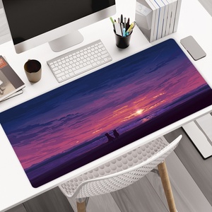 <b>Custom</b> Logo Gradient Purple <b>Mouse</b> <b>Pad</b> Sea Large Gaming Mousepad Eco Friendly Desk Mat with Stitched Edges for Keyboard Desktop - Product Image 1