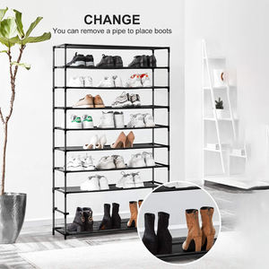 خزانة لتنظيم الأحذية تتسع إلى 50 زوجًا متينة ومستقرة حامل أحذية منزلي من البلاستيك لسهولة التجميع بسعة كبيرة - Product Image 5