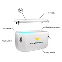 Portable PVC Récupération Pod Grand Froid Plongeant Refroidisseur D'eau Bain De Glace Extérieur avec Drop Stitch Fibre De Verre Personnalisable Logo Impression