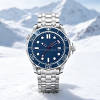 Montre automatique de luxe pour hommes Nh35, conception mécanique étanche, boîtier en acier inoxydable, bracelet en acier inoxydable de 22mm, Seiko
