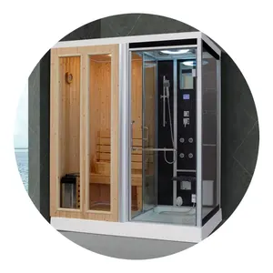 China Supplier Solid Wood 2 Person Dry And Wet Sauna Home Mini Infrared Sauna Room