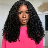 Perruque Lace Front 13x4 sans colle, cheveux humains bouclés Pixie, avec baby hair, ligne de cheveux naturelle, perruque douce et bouclée pour femme, usage quotidien